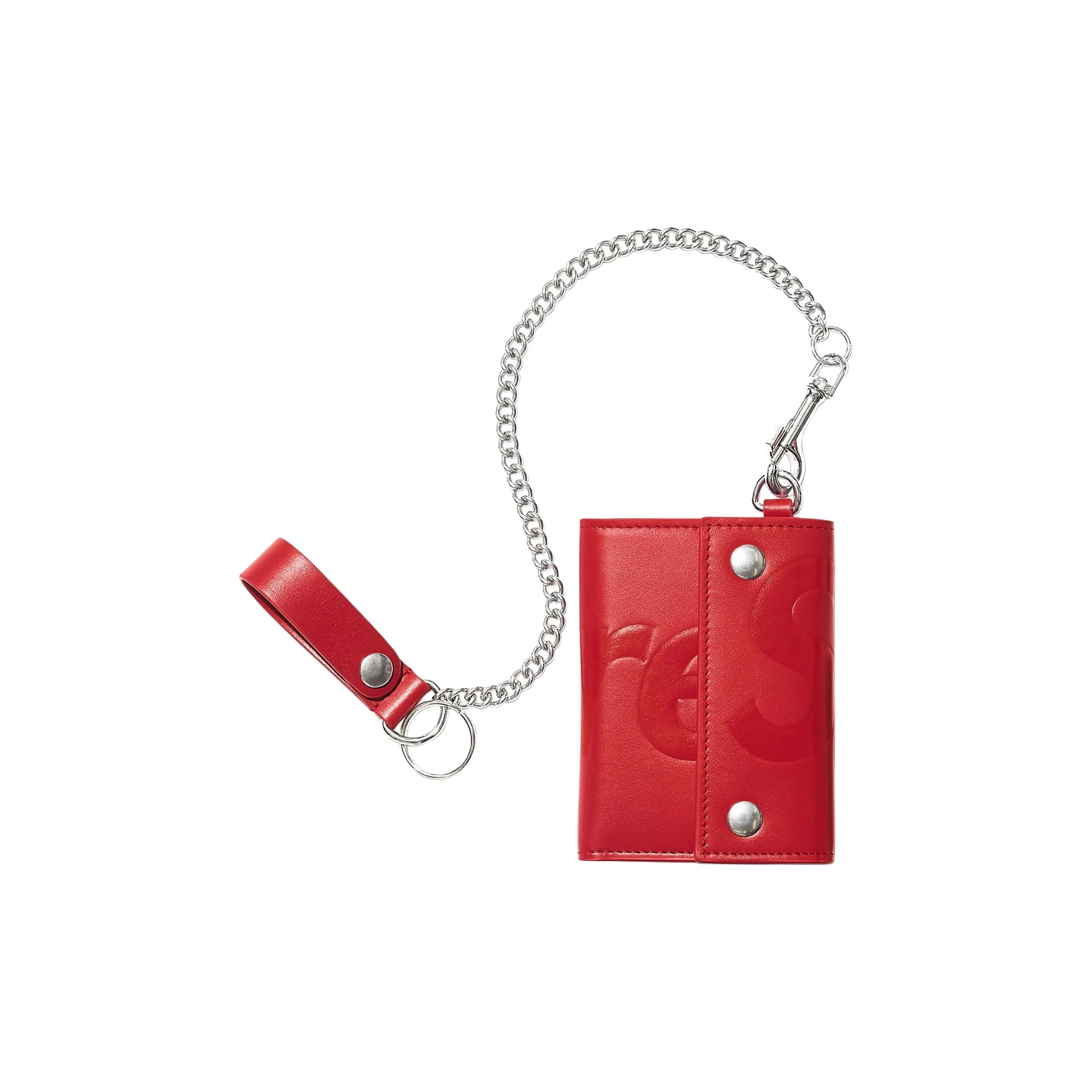 Supreme Телячья кожа Кошелек Унисекс Красный