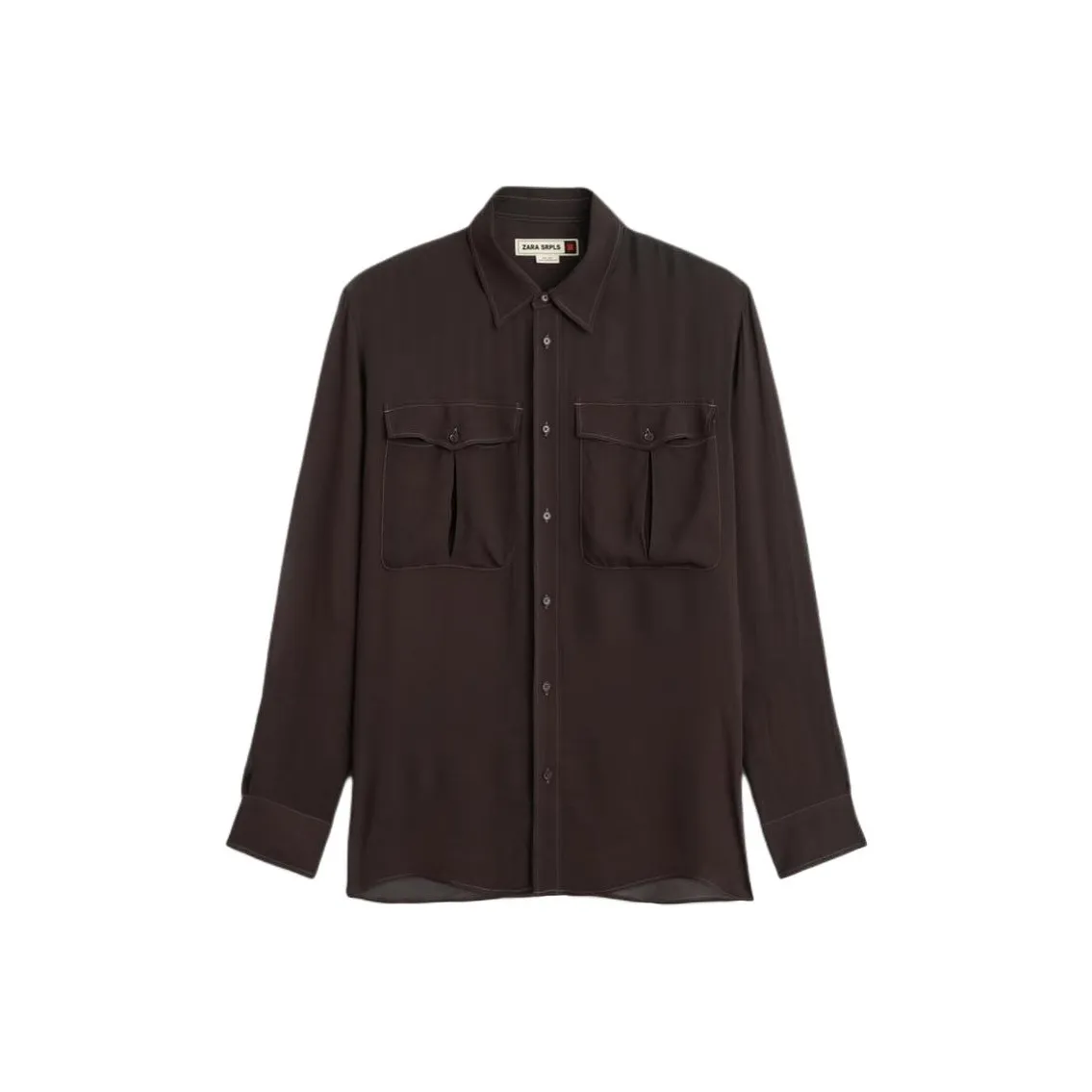 ZARA Collaboration Темно-коричневые Мужские Рубашки
