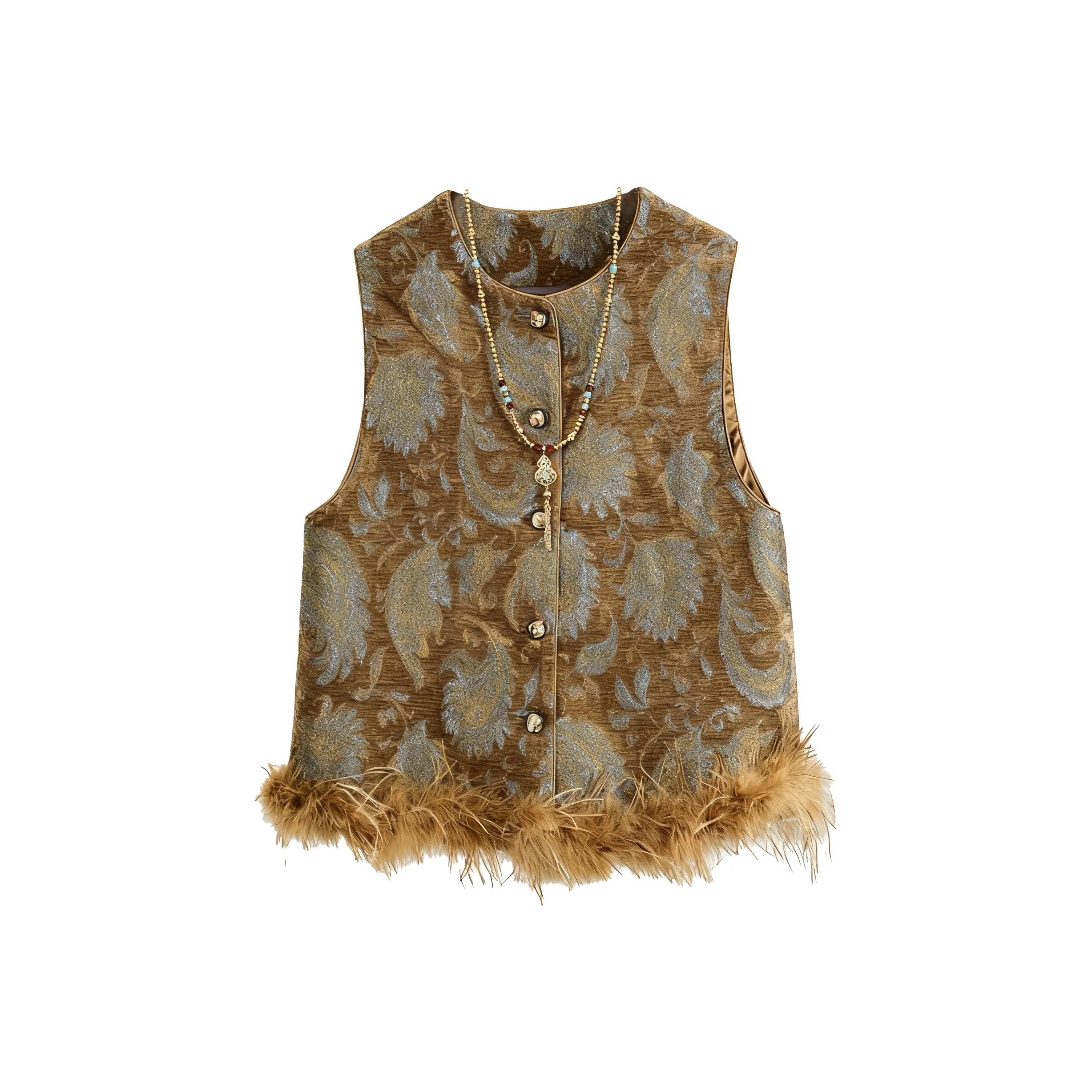 AURORA DIARY Коричневый Женский жилет