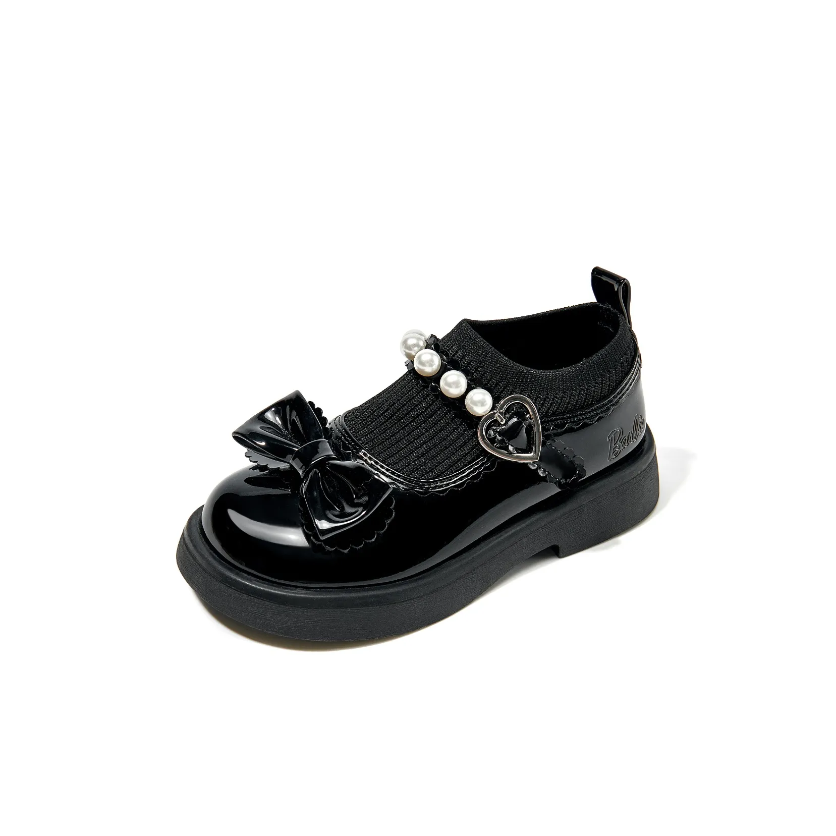 Барби противоскользящие низкие балетки черного цвета