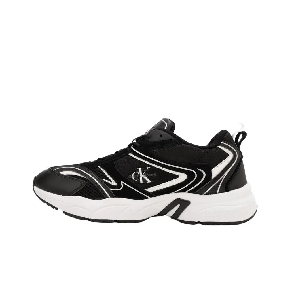 CKJ CALVIN KLEIN JEANS Casual Shoes Men Low Top Black White