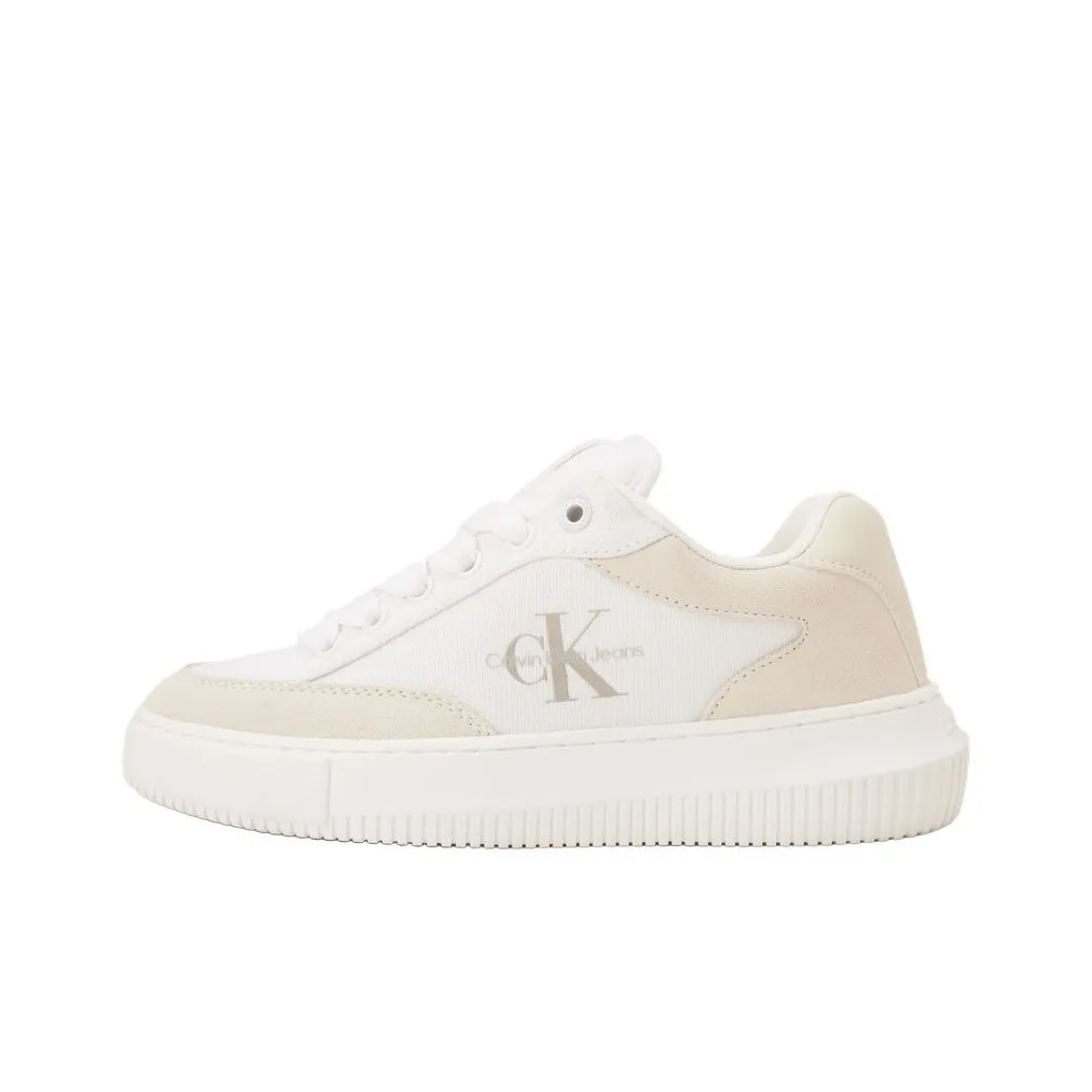 CKJ CALVIN KLEIN JEANS Низкие кроссовки для скейтбординга Женские Белые Розовые