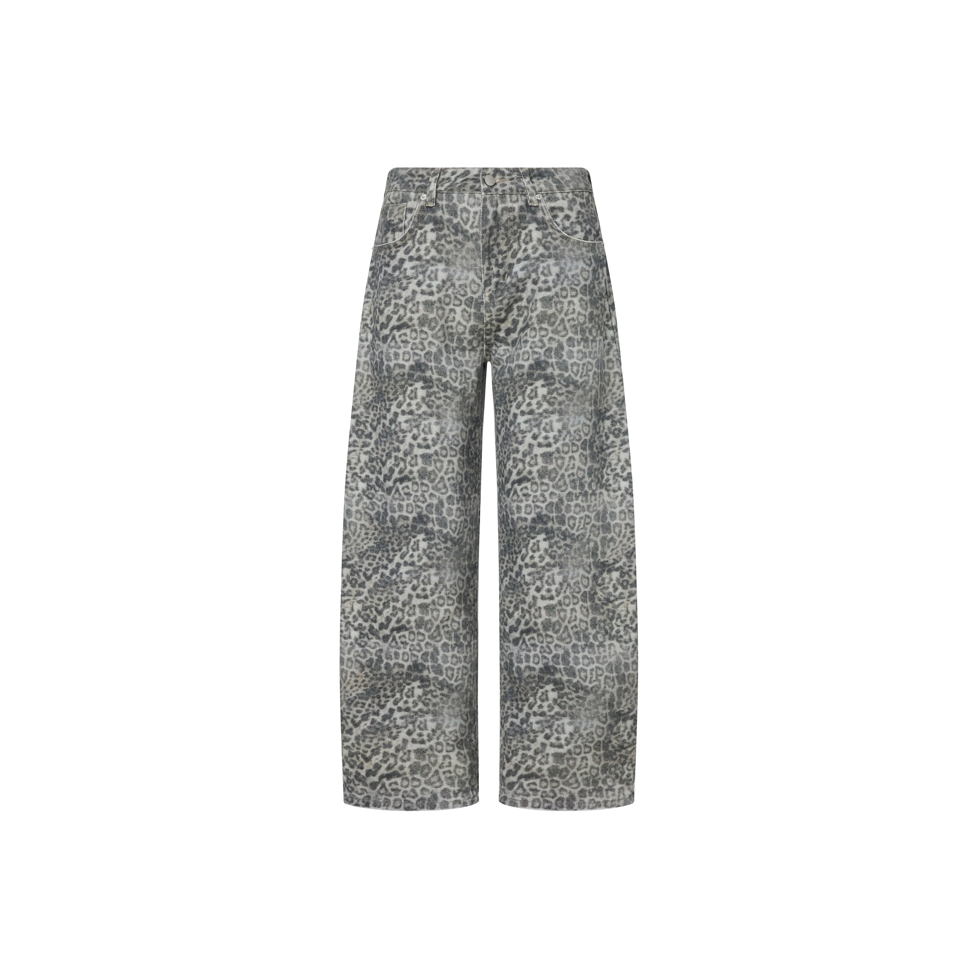 98SQUID Леопардовый принт Унисекс Джинсы