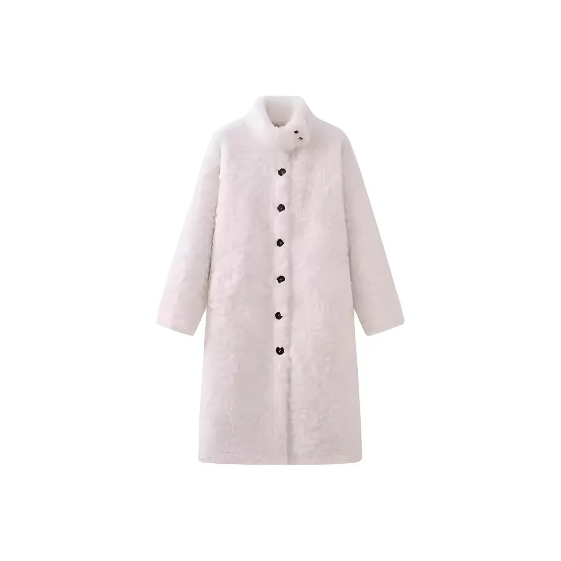 MDEHT Экрю Утеплённый и с флисовой подкладкой Женское пальто