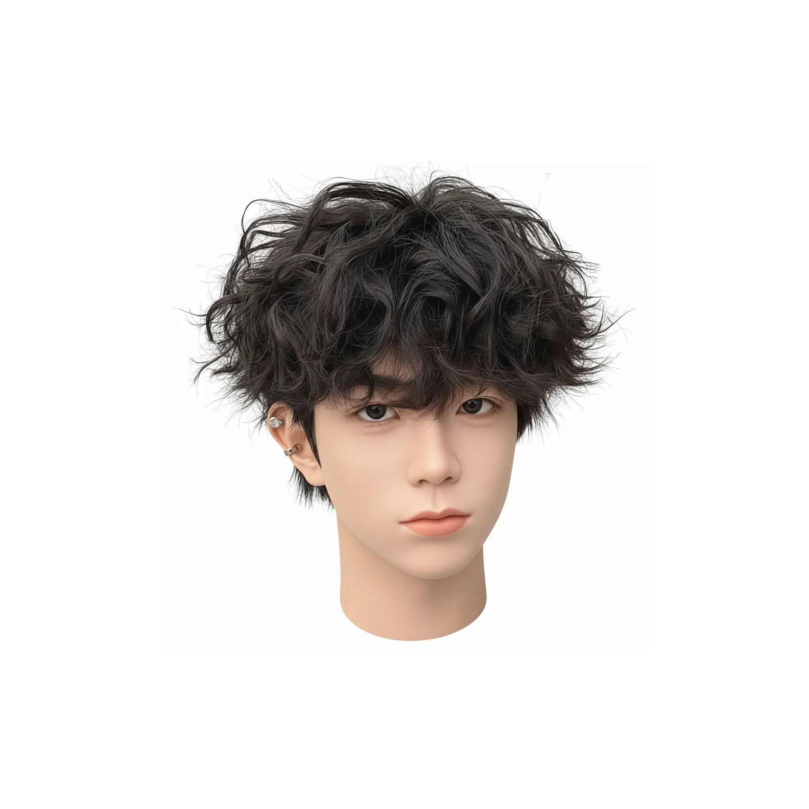 GLUNA Leslie Roll Мужская Перука Корейская Стильная Модная Шерстяная Завитка