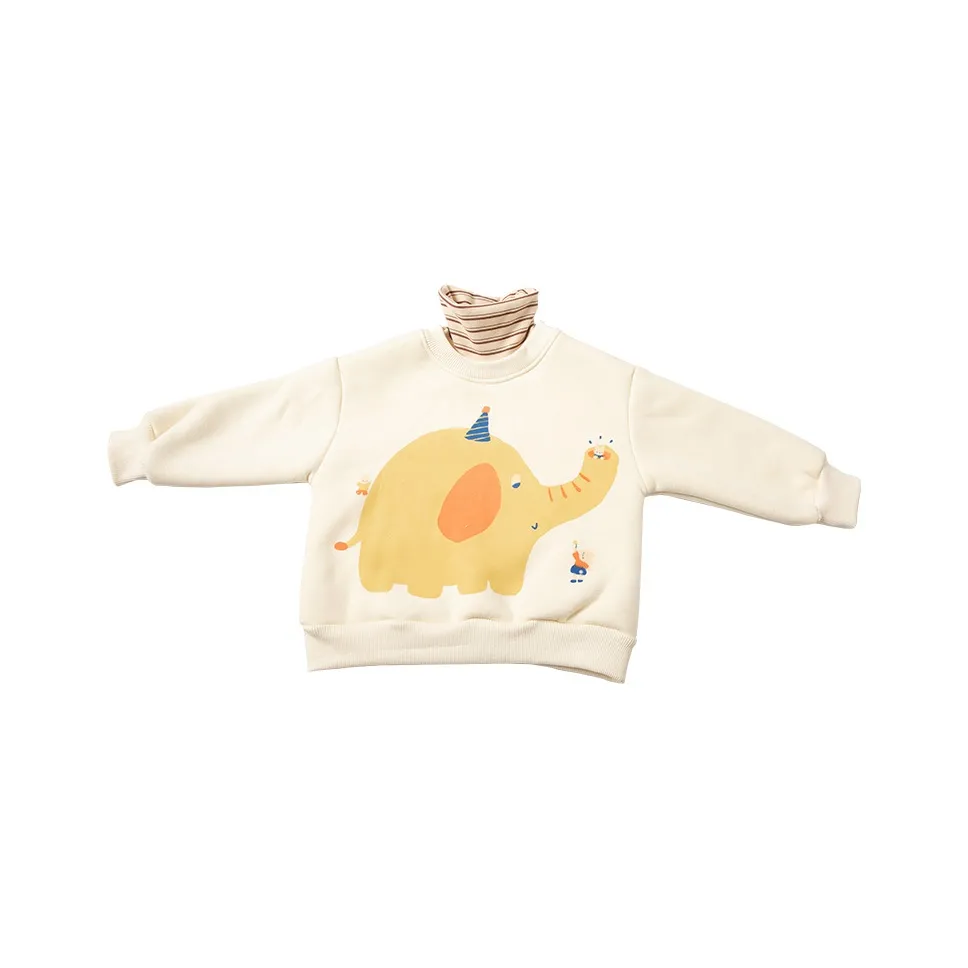 SHIBU Детский Модный Предметы 5140 Водолазка с флисовой подкладкой Слон HOODIES KIDS Свитшоты