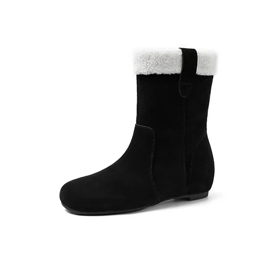BETCRIS x SUYANJIAO Искусственный мех Ботильоны 21,5 см Зимние ботинки Женские
