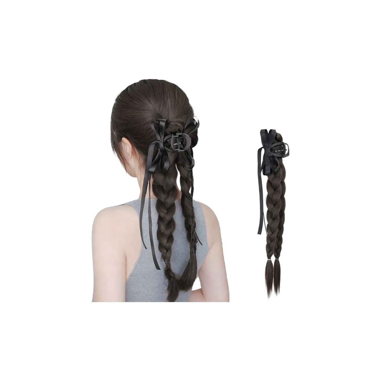YOSEE Перука Плетеная LADY Fishbone Твист Волосы Лента Балет Стиль Свежий Милый Сладкий Заколка-краб Стиль Волос 2024 Новинка