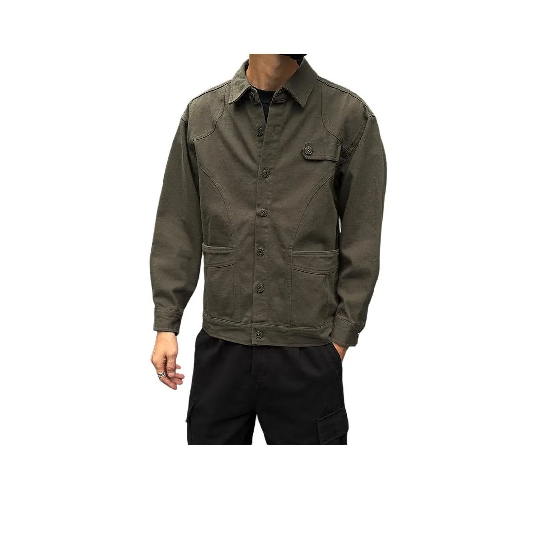 ENTONG Военный серый унисекс куртки