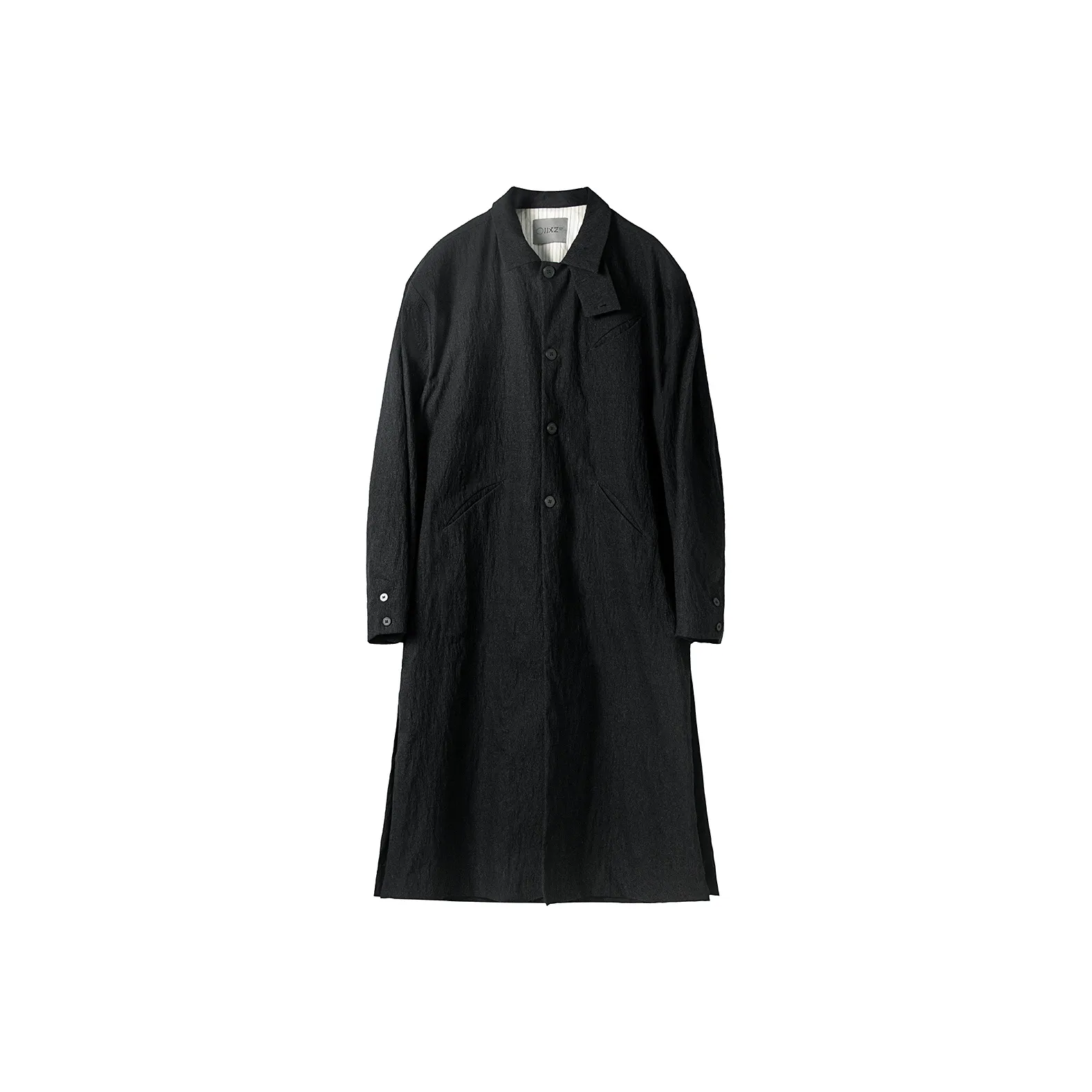 HUANXIANGZHE Длинный тренч унисекс черный