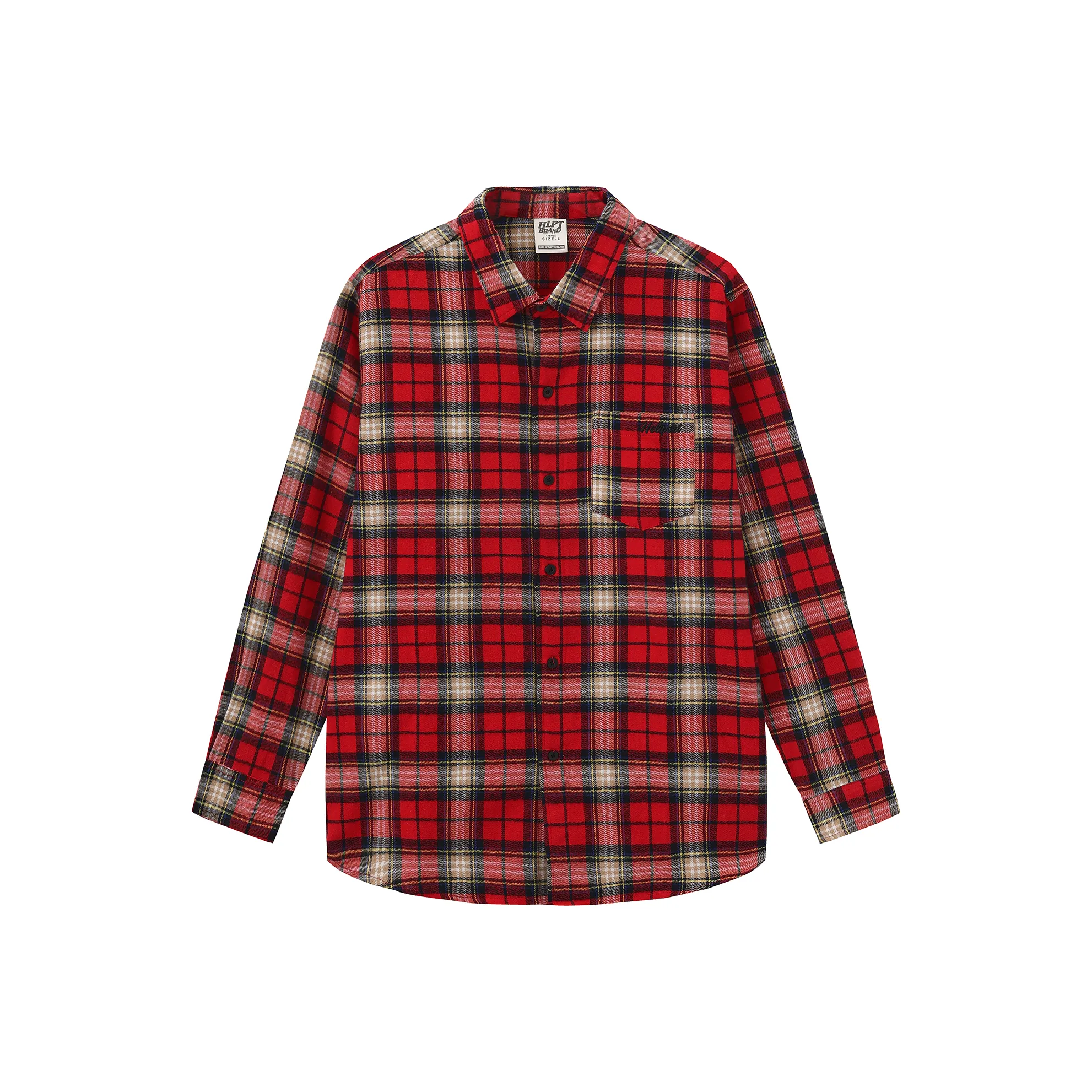 HELIPORT Red Unisex Shirts HELIPORT Красный Унисекс Рубашки