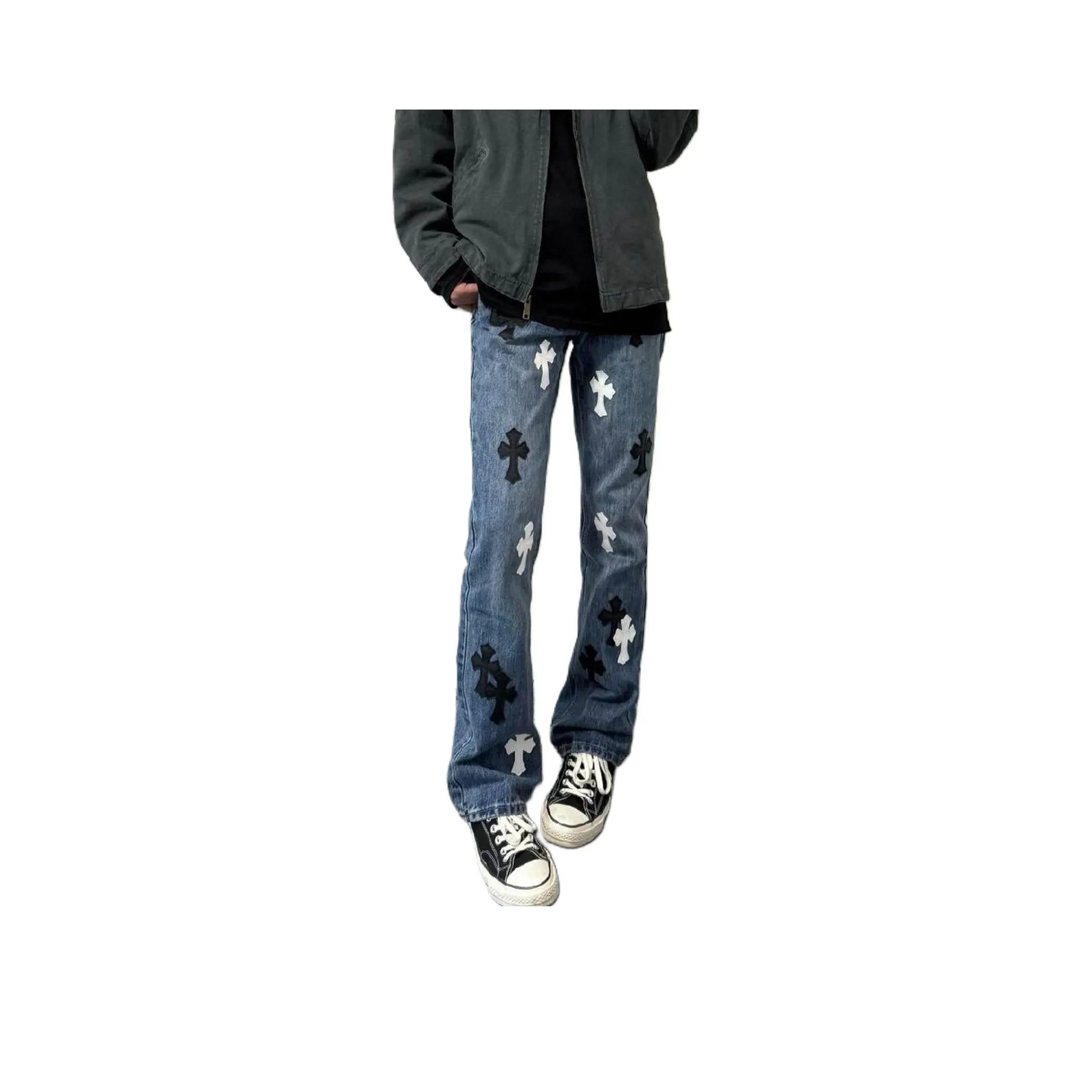 PISYPOX Blue Unisex Jeans PISYPOX Синий Унисекс Джинсы