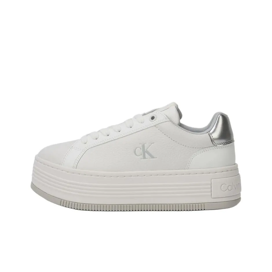 CKJ CALVIN KLEIN JEANS Низкие кроссовки для скейтбординга Женские Белые