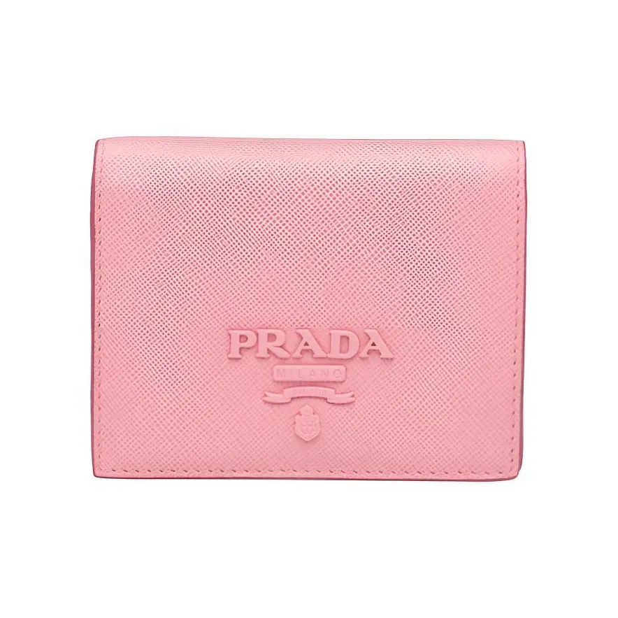 PRADA Saffiano кожа кошелек женский цвет лепесток розовый