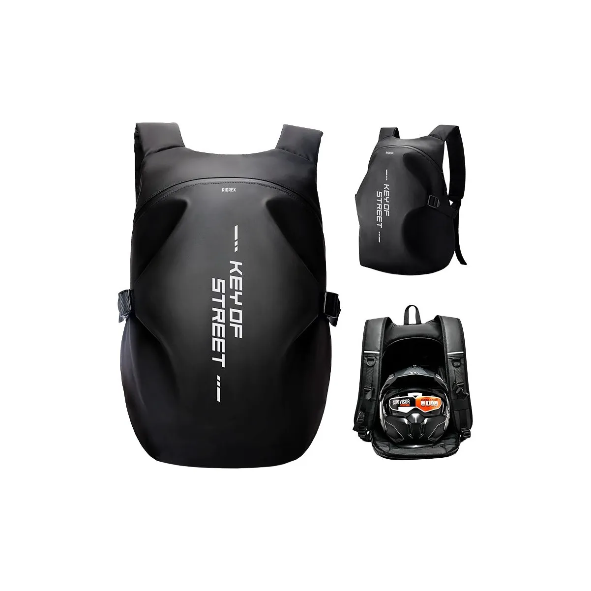 RIOREX Ткань Рюкзак Унисекс Черный