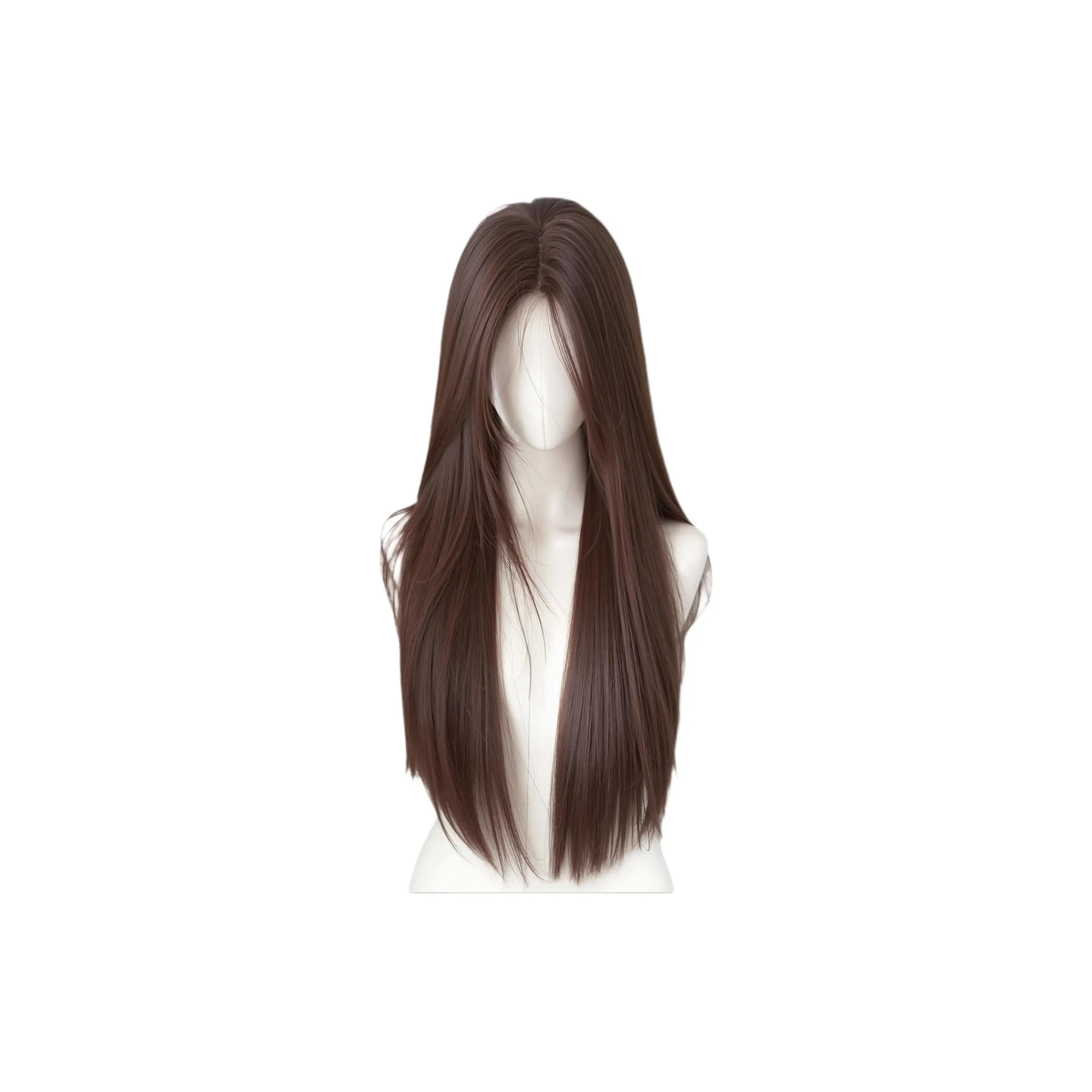 GLUNA California Горячая девушка Средний Часть Длинный Прямые волосы Женская парик Высокая температура Пряжа