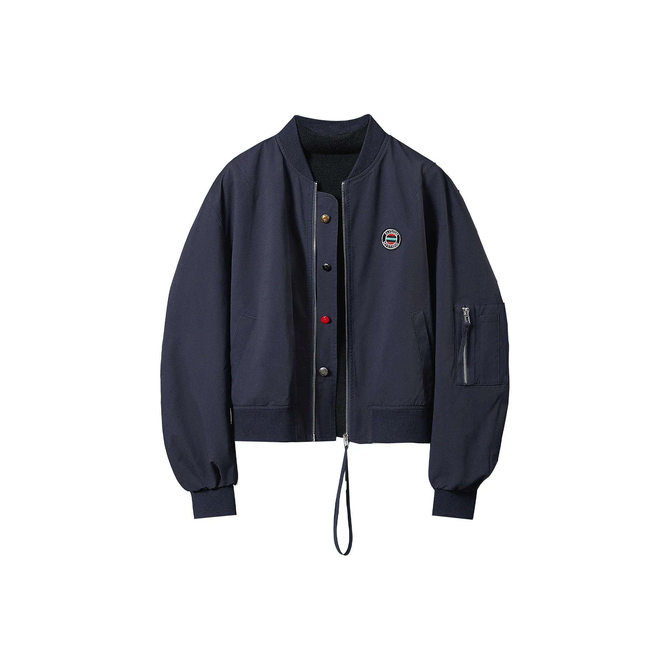 TOUCH Укороченное пальто женское темно-синего цвета