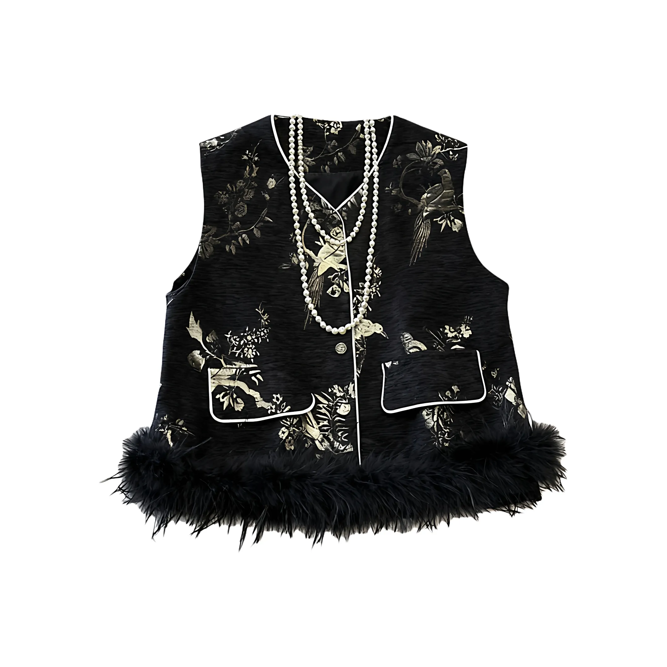 AURORA DIARY Черные Женские Жилеты