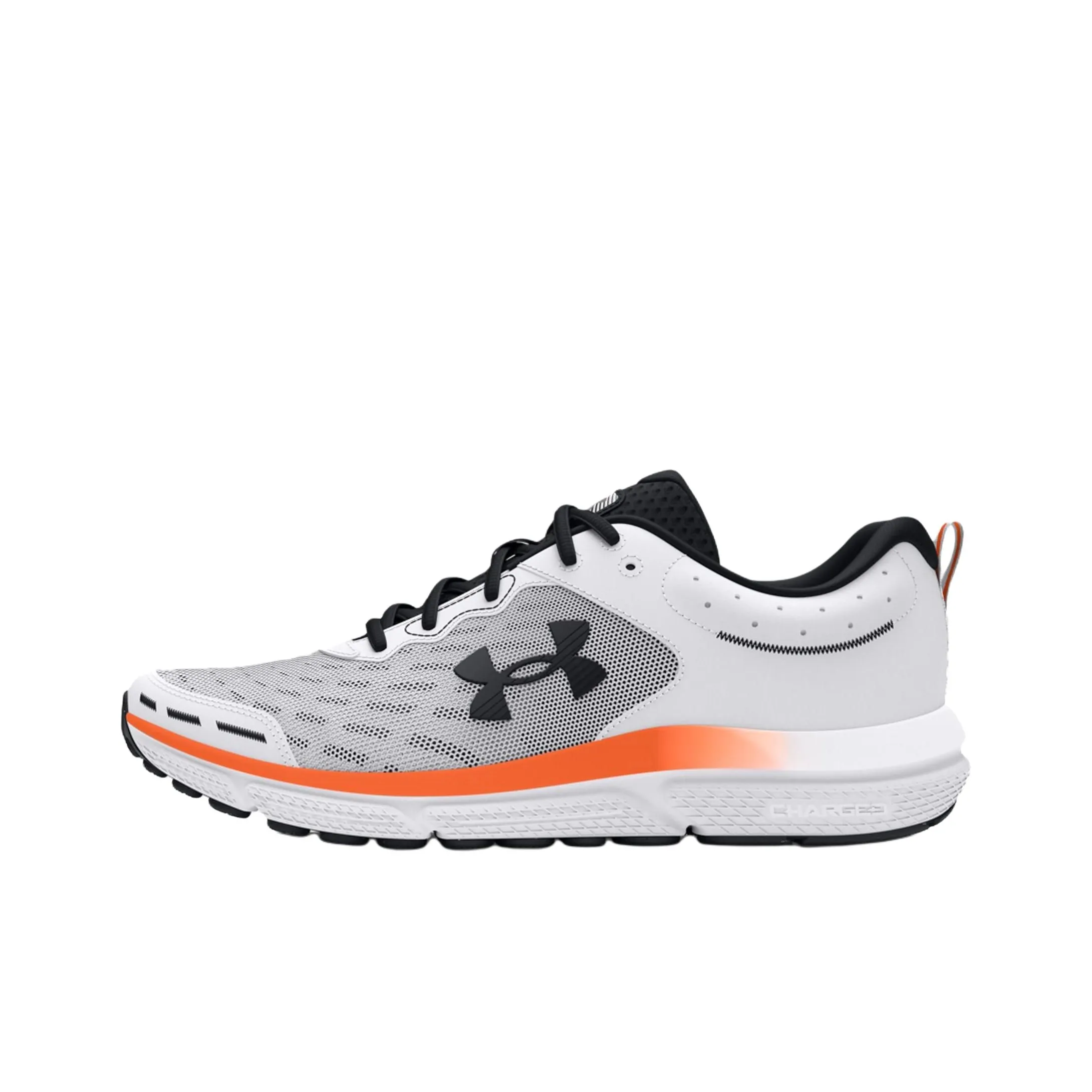 Under Armour Charged Assert 10 Амортизация Низкий Топ Повседневные Беговые Кроссовки Мужские Серый Оранжевый