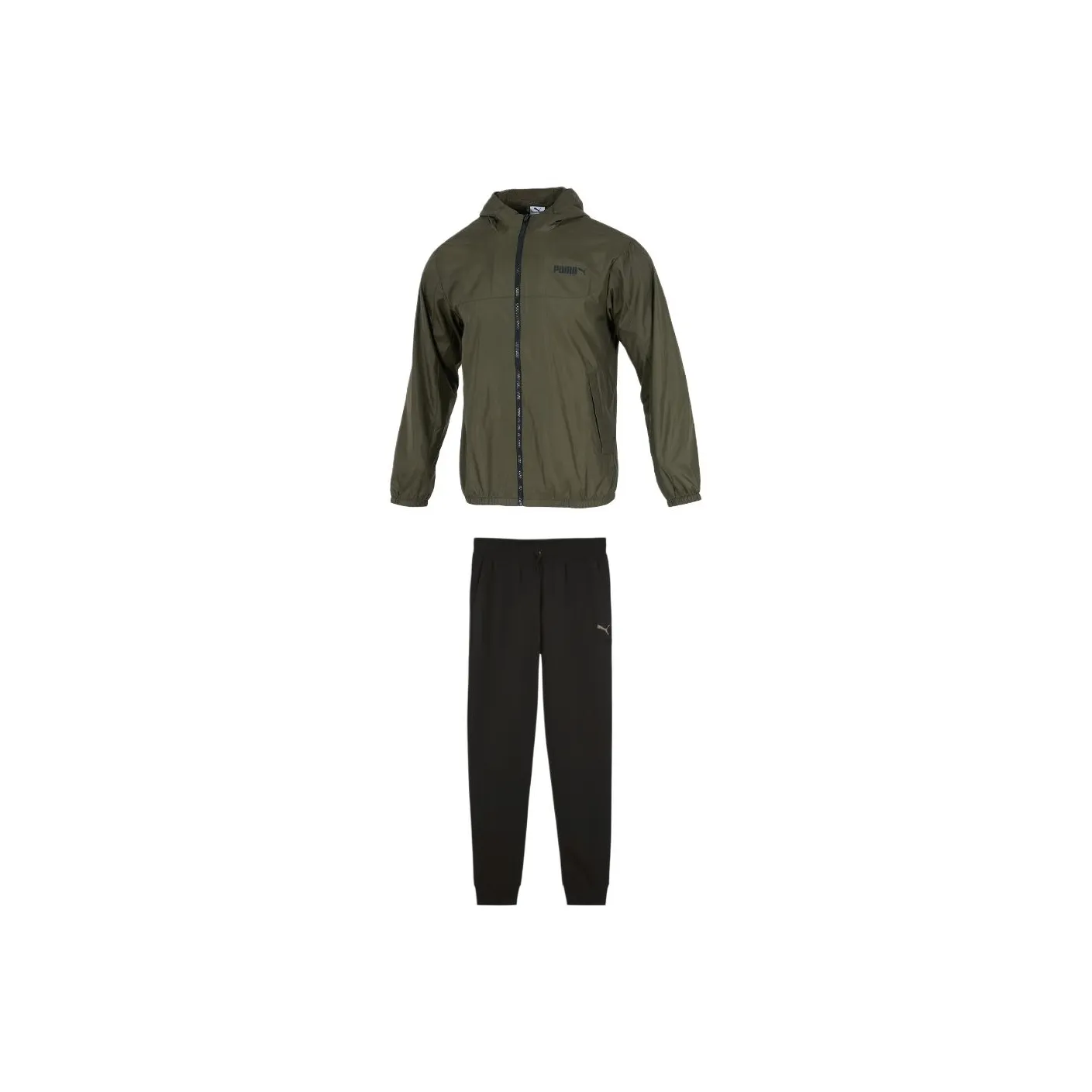 PUMA Clothing Комплект Темно-оливковый Топ + Черный Низ Мужской Повседневный Спортивный