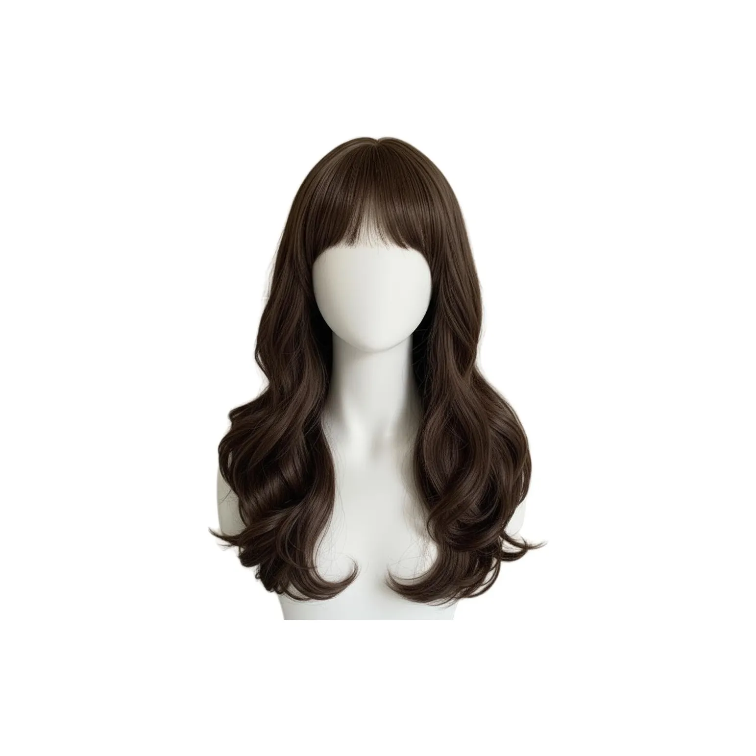 Гладкая Приветствующая Перука Полная Голова Перука с Реалистичной Кожей Головы Натуральная Анти-Старение ПУЛЬНАЯ Большая Волна Длинная Кудрявая Повседневная Перука Комплект