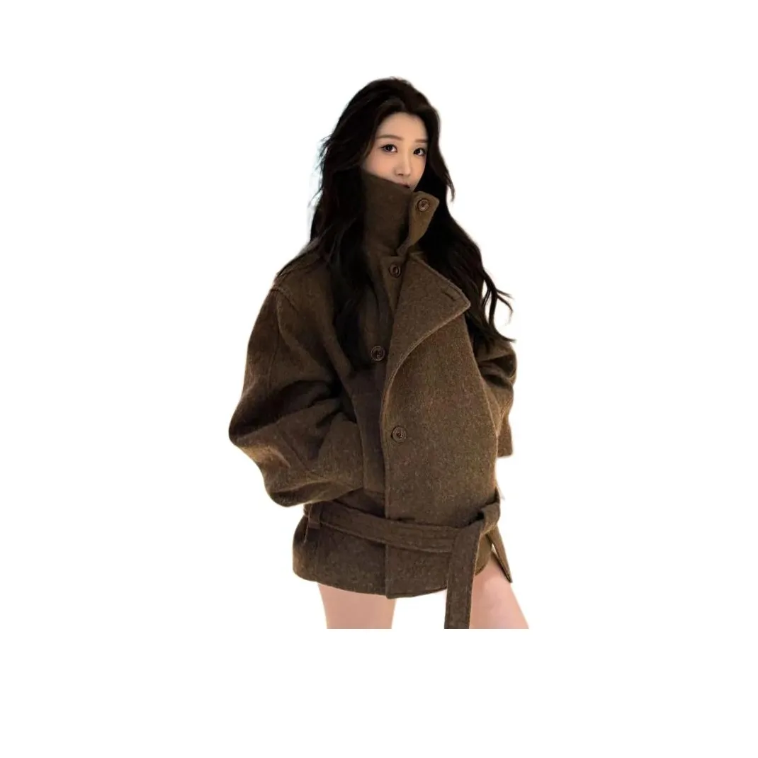 HKPXR Коричневый Женский Пальто