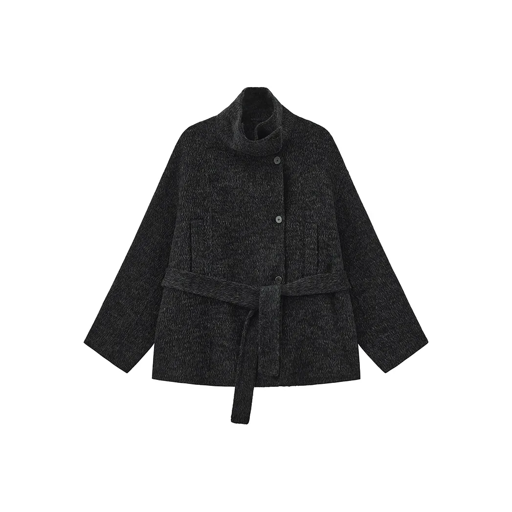 CUBIC Темно-серый Женское пальто