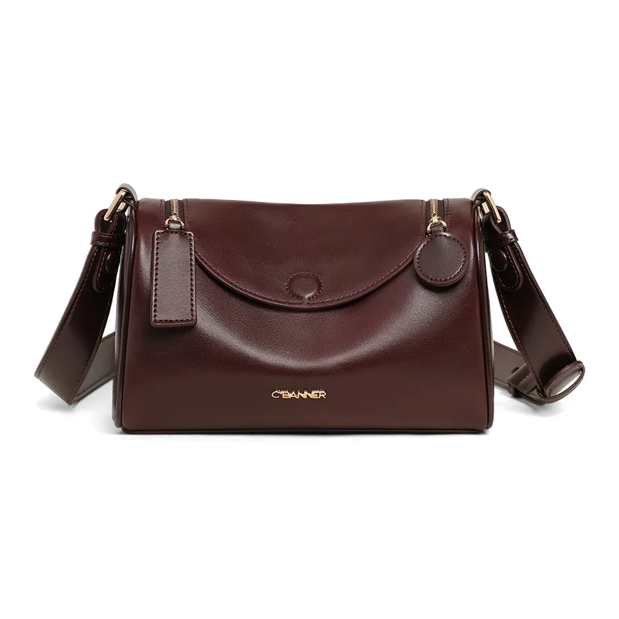C°BANNER Коровья кожа с синтетической кожей сумка через плечо стандартная женская винно-кофейный