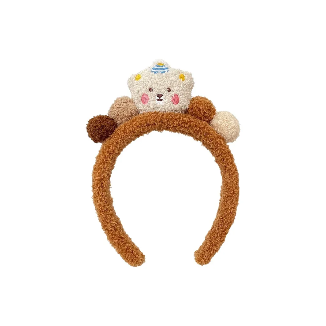 YOUYUYAN Милый медведь Ободок Осенний Зимний Плюшевый Маска для лица Макияж Ободок