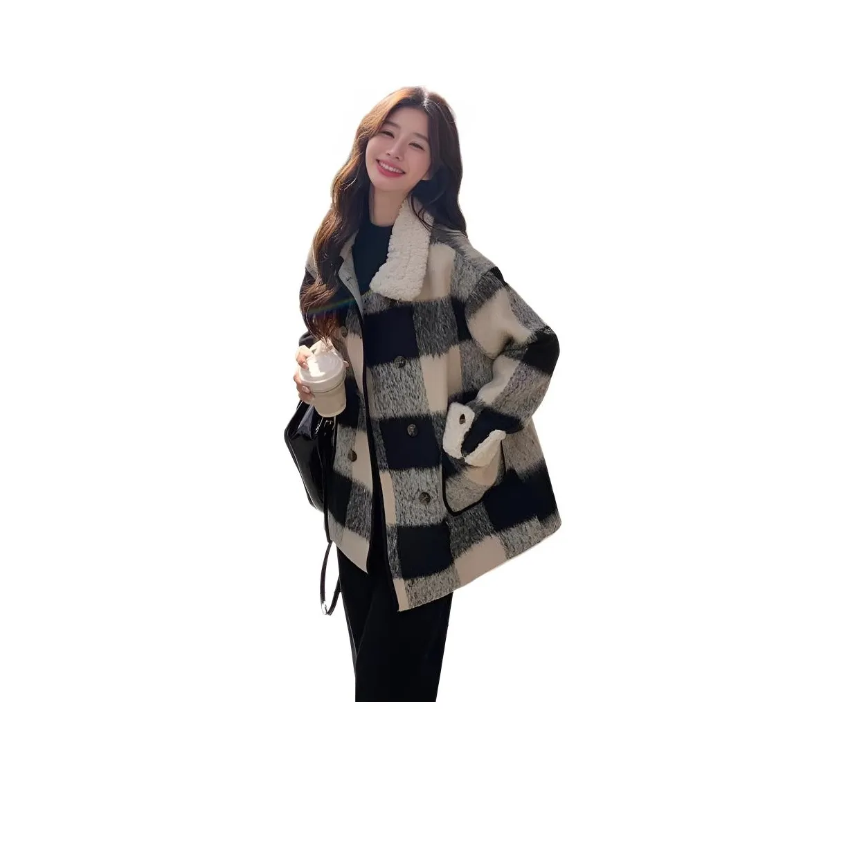 Mu Xiao Xin Изображение Цвет С подарками MU Xiaoxin Наклеенный Женское Пальто