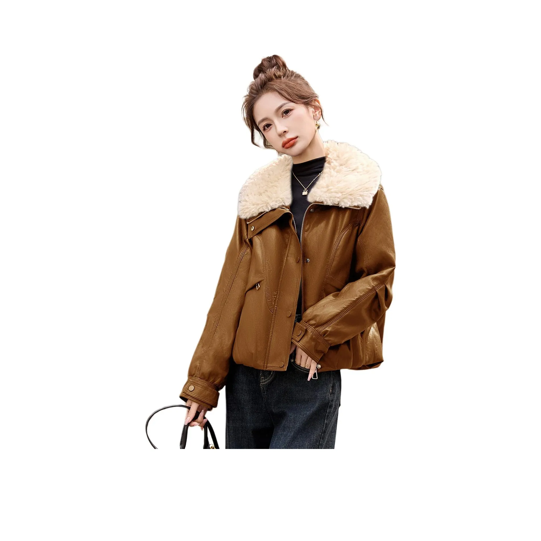 Куртка из кожи Kangaroo женская