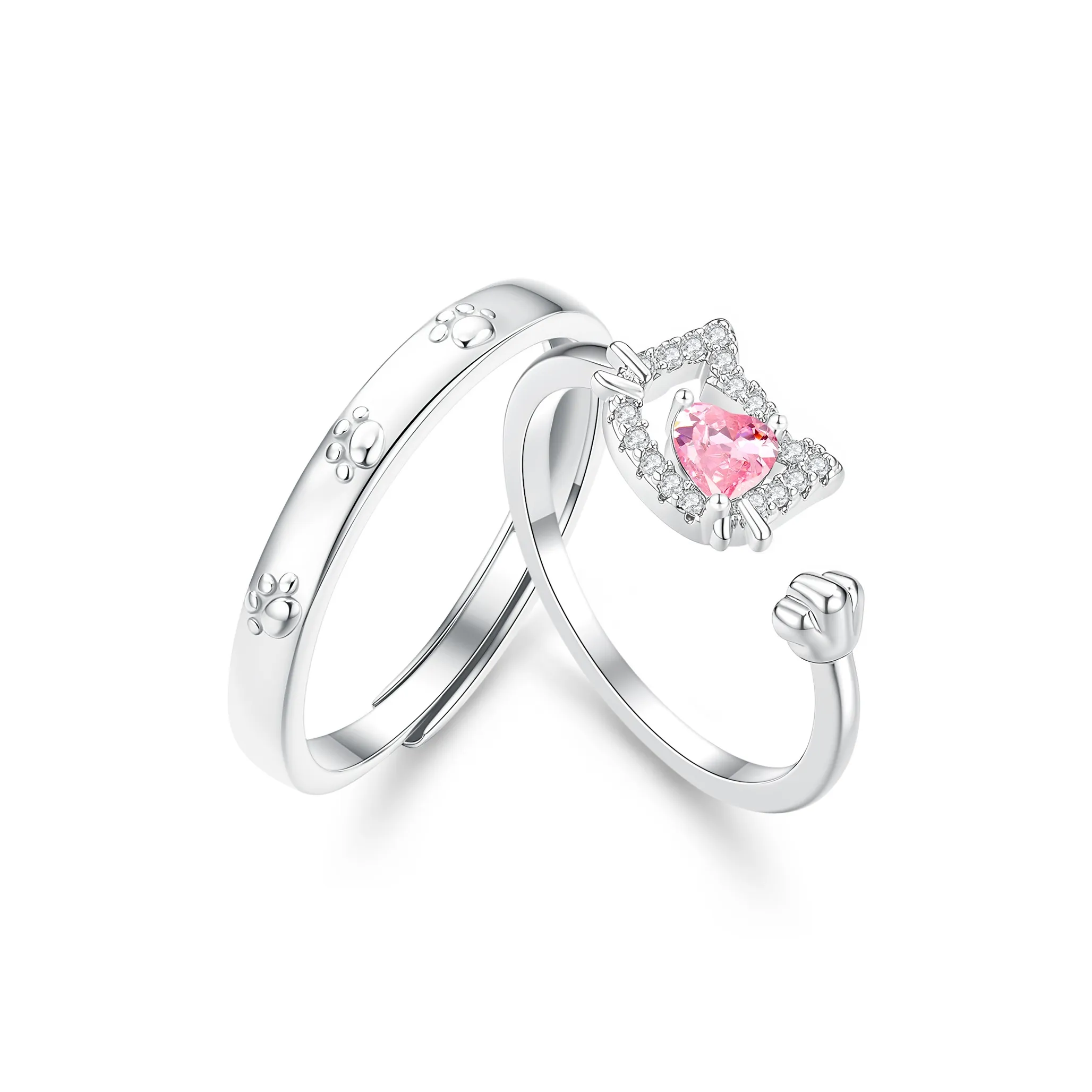 Кольца Heart Little Bear из медного сплава унисекс