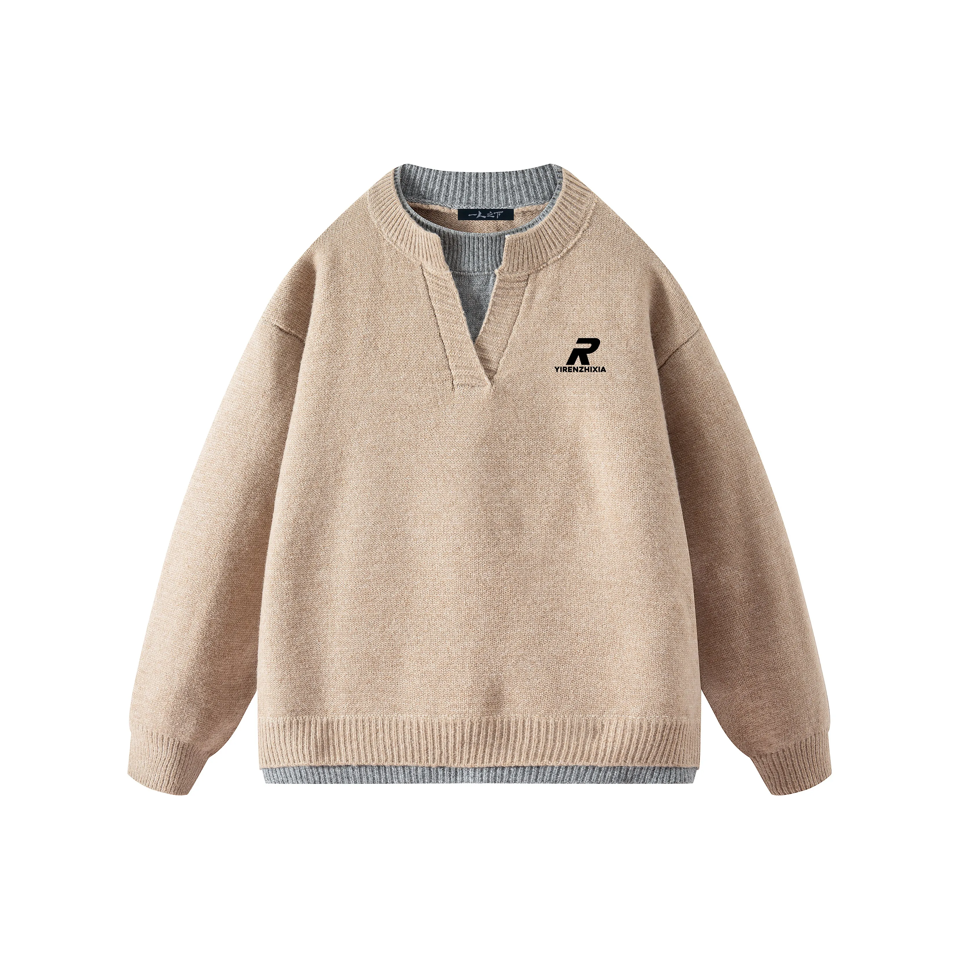 Под одним человеком Свитер Для мужчин Осенний и Зимний Унисекс