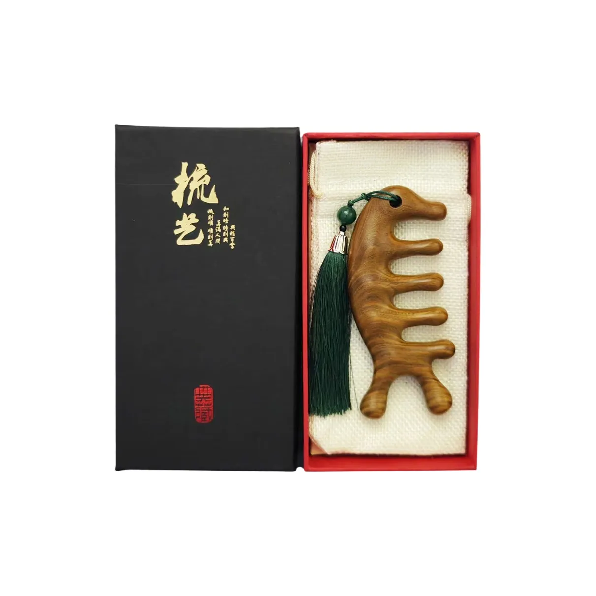 YOUWANGGU Инструмент для парикмахерского искусства Зеленый сандал Многофункциональная расческа