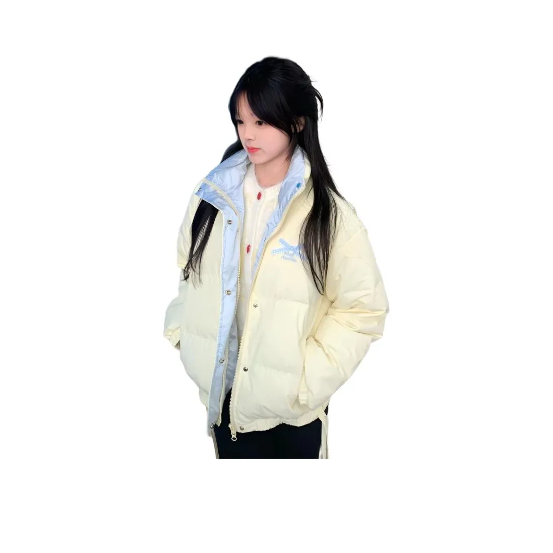 EFCR Кремовый Абрикос Женские Пуховики