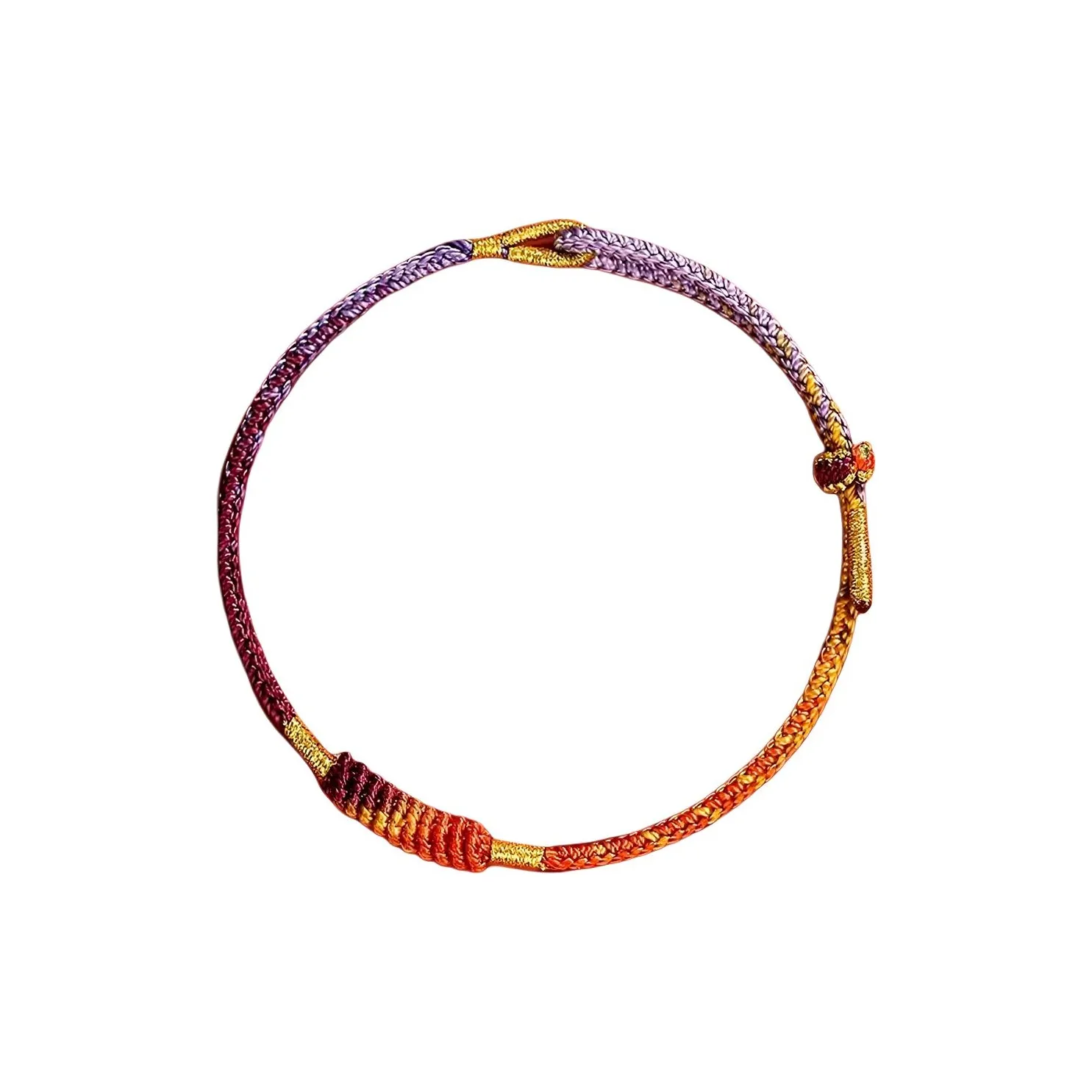 QIYUANHUI Тканевые шнурки Браслеты Унисекс Фиолетовый Желтый Красный Оранжевый