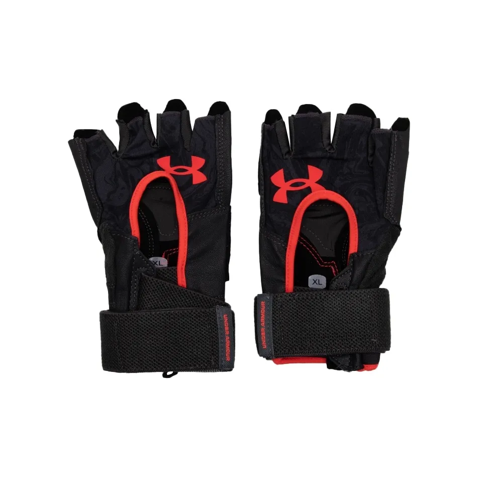 Under Armour Sheepskin Gloves Men's Black Red Утеряная шерсть перчатки мужские черный красный