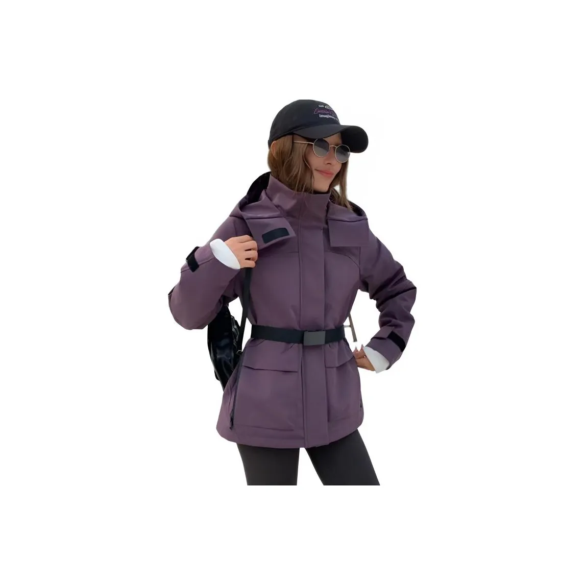 NANING9 Рабочая одежда Пуховик Женский Фиолетовый