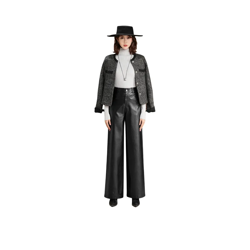 FAVMARTHA Кожаная одежда Женские штаны
