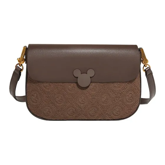 Disney Mickey ПУ (полиуретан) Ткань Сумка через плечо Стандартная Женская Кофейная