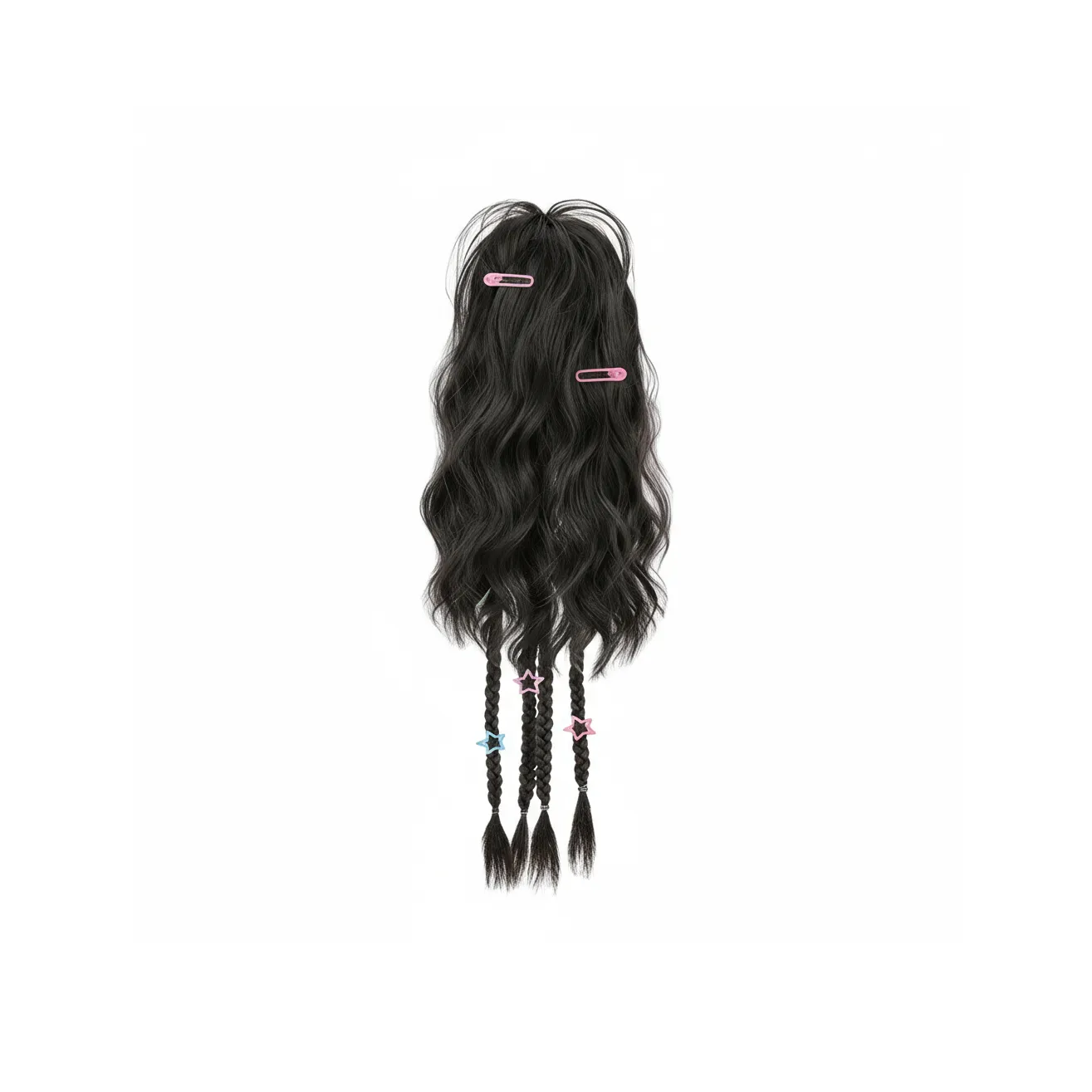 MUNINGFEI Водопад Кудрявый Заколка-краб Для Высокой Косы Женская Перука Полузакрученная Твист Боксовая Косичка