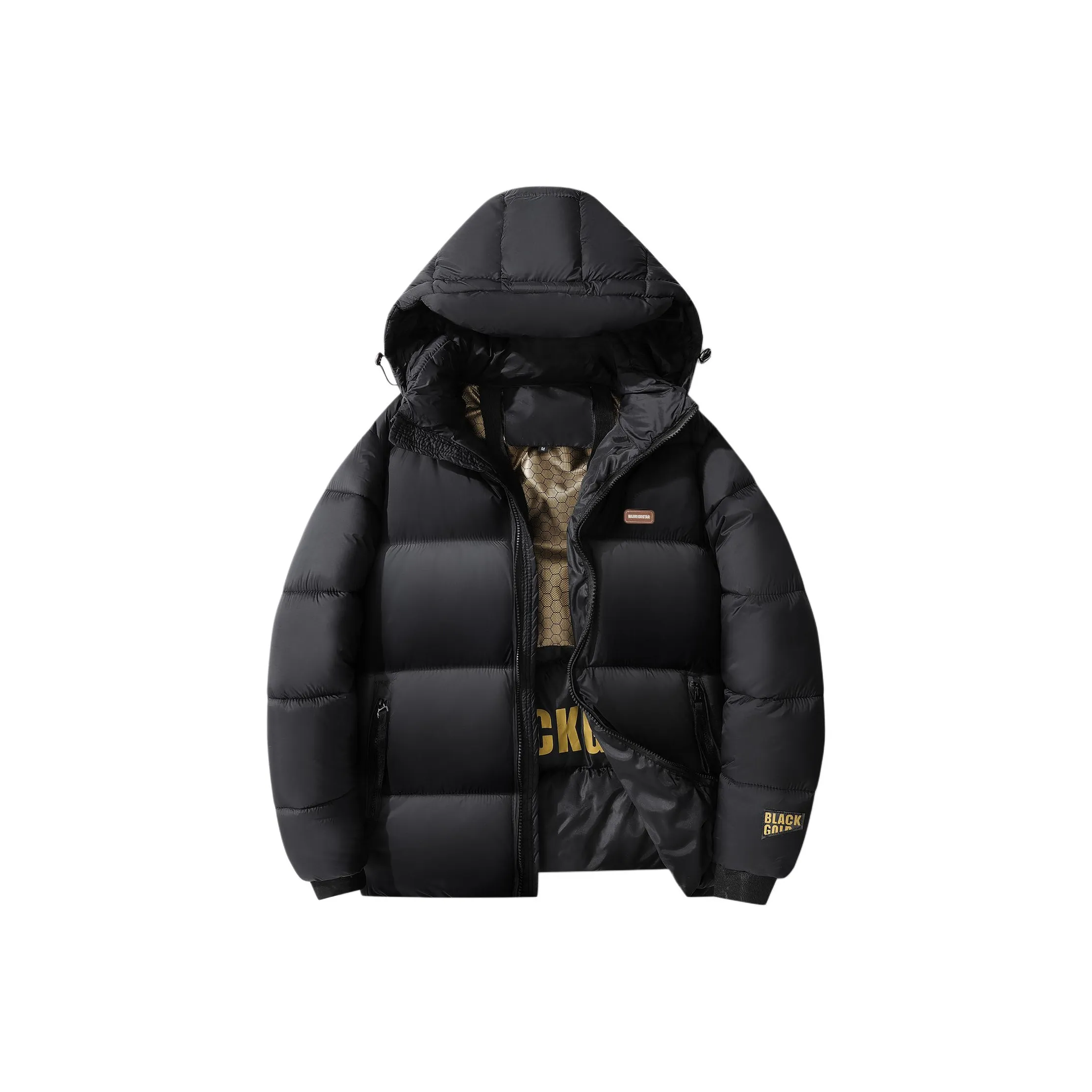 Воинский черный [Бесплатно DIY Значок] Унисекс Пуховики