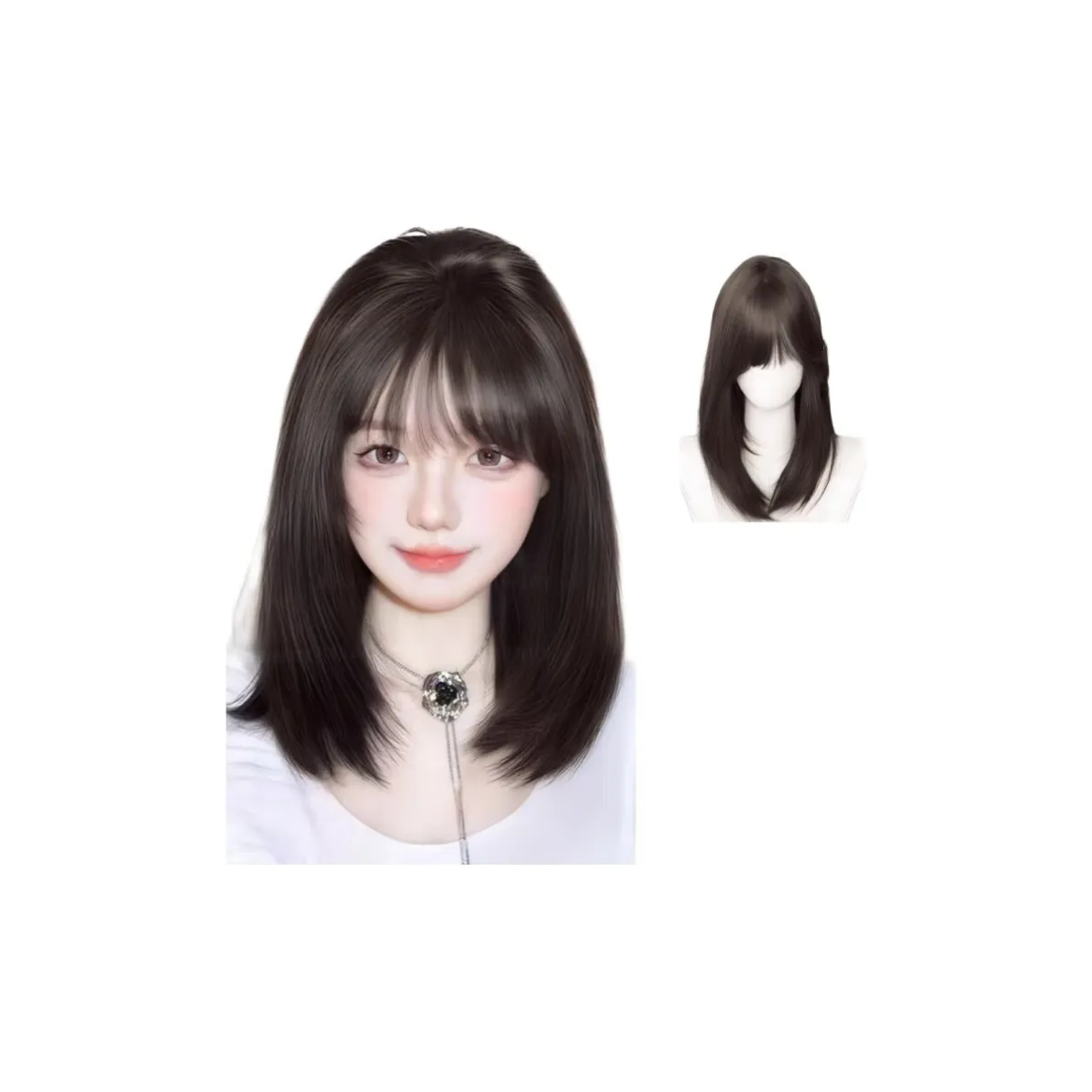 MUYAN Средний размер (длина) Отделение ключицы Волосы Короткие волосы Полная голова Покрытие Перука