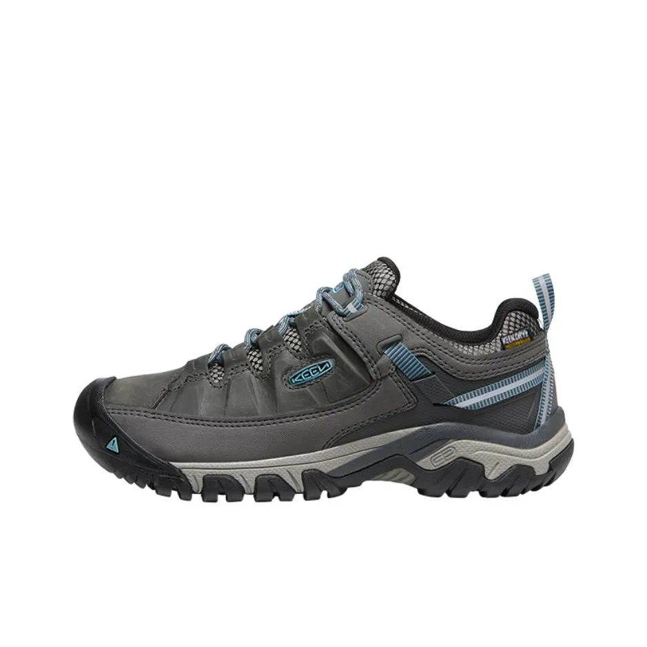 KEEN Targhee 3 WP Амортизация Противоскользящий Устойчивый к истиранию Водонепроницаемый Низкий Топ Уличная Обувь Унисекс Серый Синий