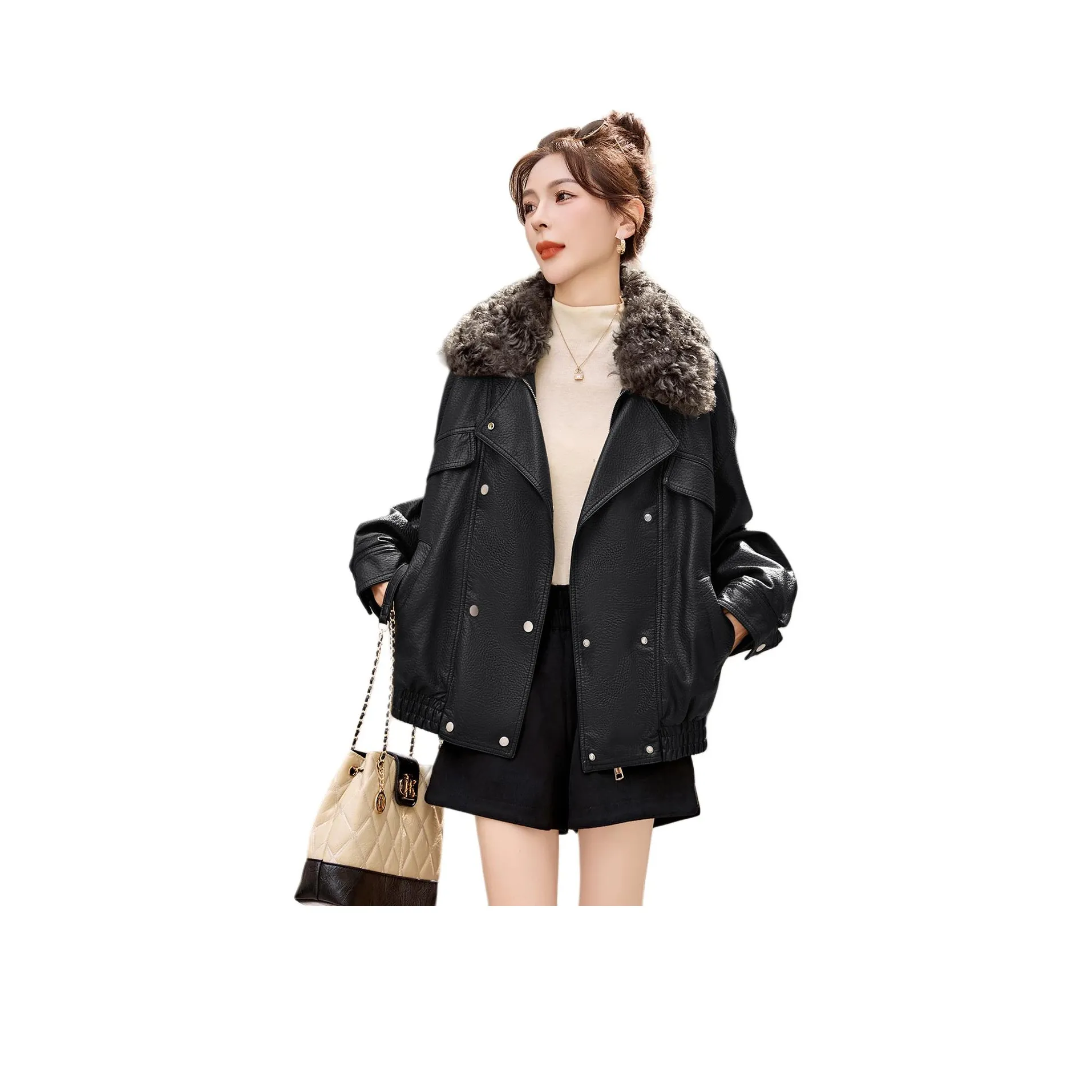 Куртка из кожи Kangaroo женская