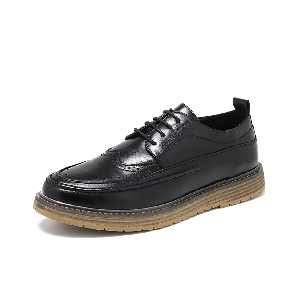 MADALLO Британские универсальные кожаные туфли с заостренным носом для бизнеса мужские повседневные броги