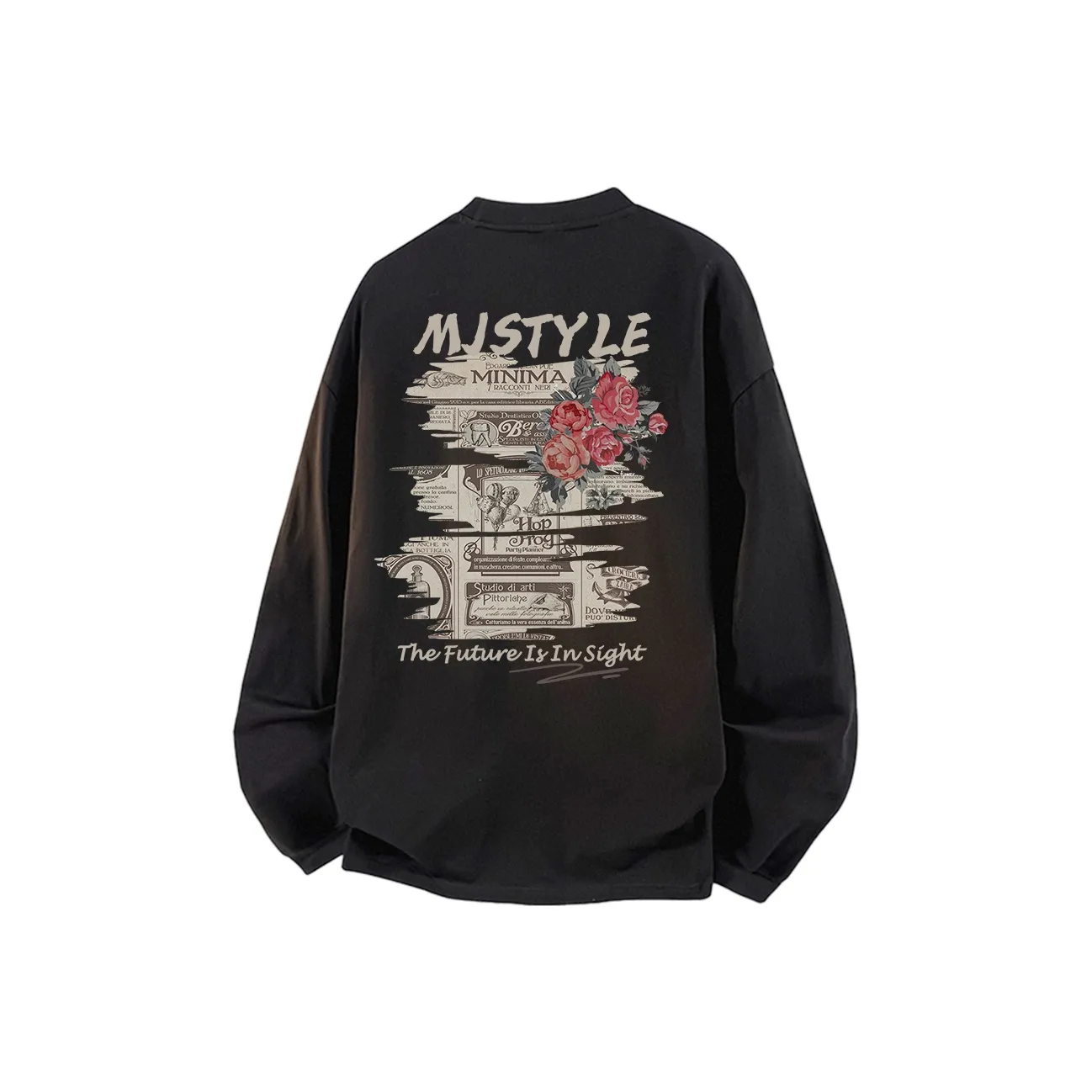 MJ STYLE Длинный рукав Т-рубашка Унисекс