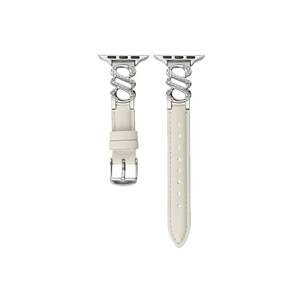 WOZUISHUAI Ремешок Apple Совместимость Металл Кожа Материал