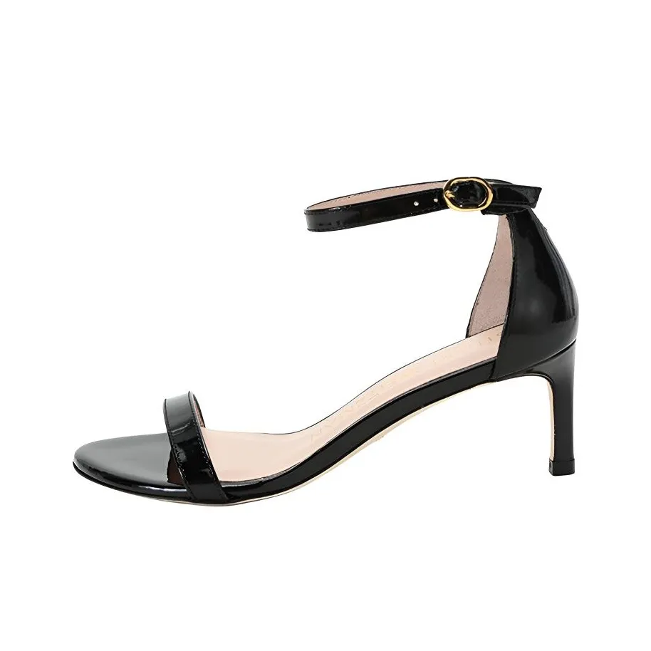 Stuart Weitzman SW Узкий каблук Модные Сандалии 7 см Женские Черные