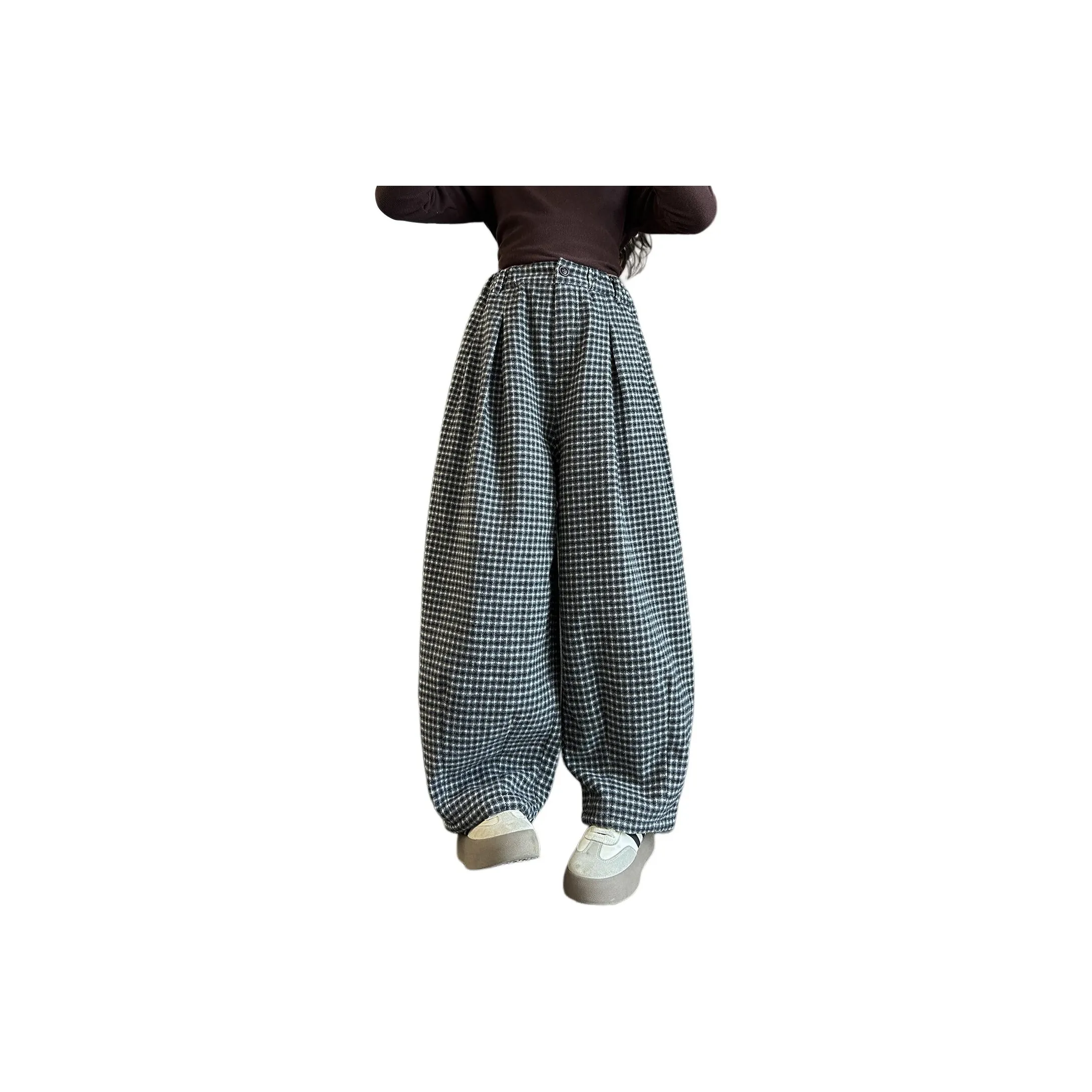 YOUMIWU Черные Белые Школьные Брюки